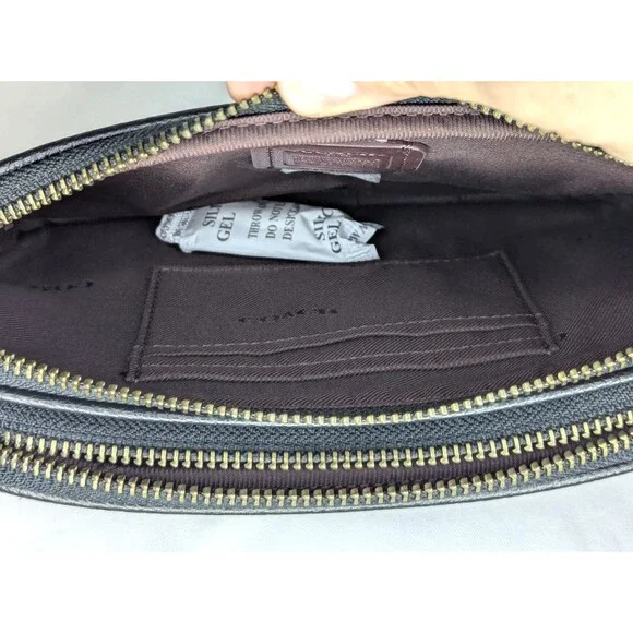 COACH Prairie Rivets Crossbody - Black Suede with Leather Patches 24309 NWT - Picture 6 of 9